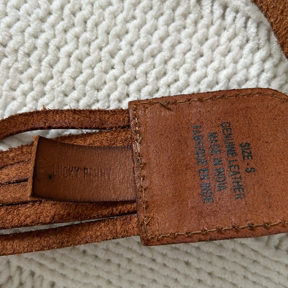 Lucky brand leather belt Boho style size small - Picture 3 of 11
